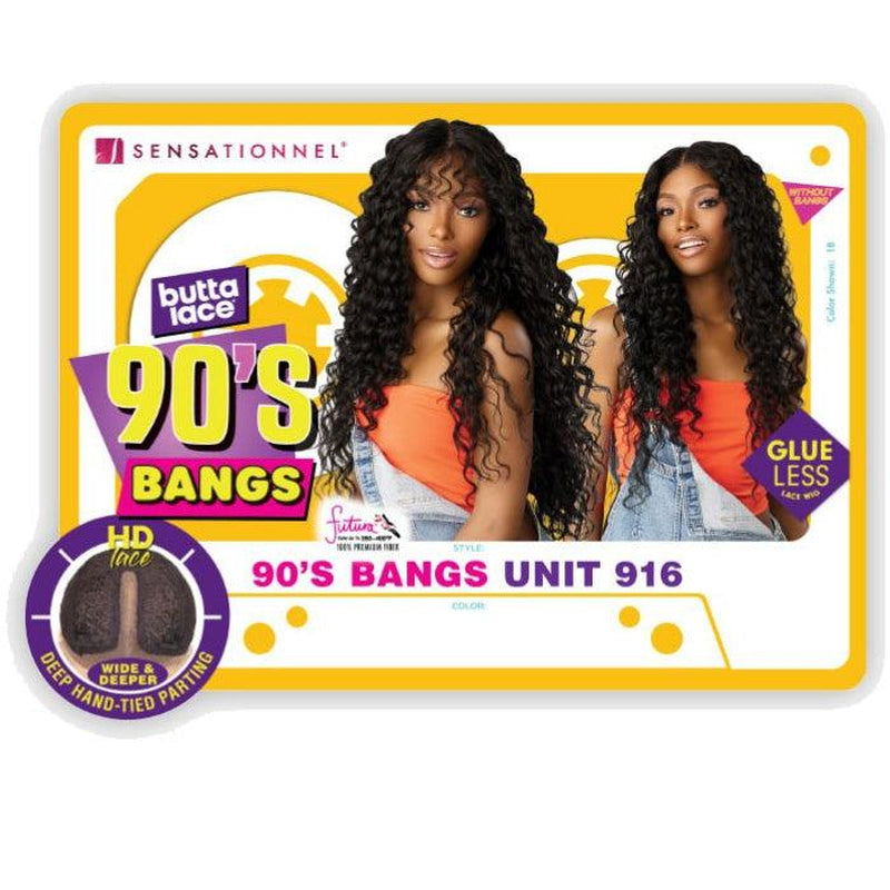 Sensationnel Butta Lace 90'S Bangs Glueless HD Lace Front Wig - 90'S BANGS UNIT 916