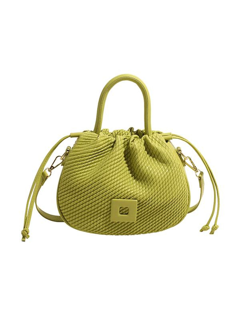 Fashionable Braided Design Shoulder Bag, Casual Versatile Drawstring Pleated Design Handbag, Trendy All-Match Crossbody Bag for Women