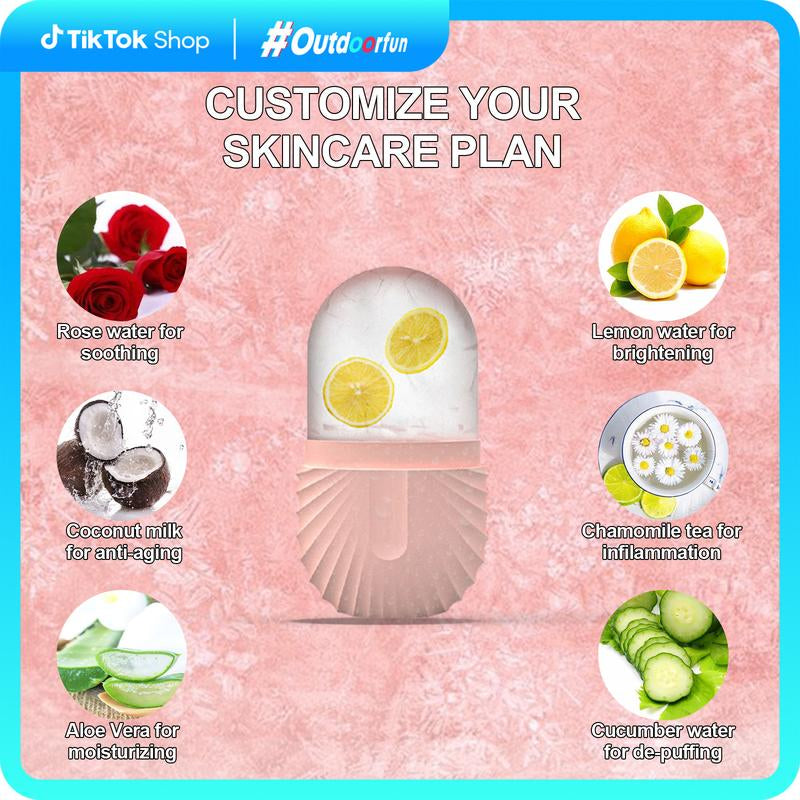 Facial Tool,Ice Molds for Face and Eyes, Beauty Ice Roller Tube, DIY Cooling Facial Cube for Face, Eyes, Swelling, Soothing & Joint Massage, Outdoorfun
