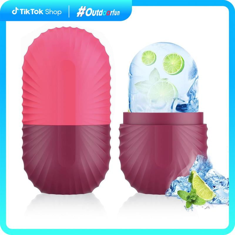 Facial Tool,Ice Molds for Face and Eyes, Beauty Ice Roller Tube, DIY Cooling Facial Cube for Face, Eyes, Swelling, Soothing & Joint Massage, Outdoorfun