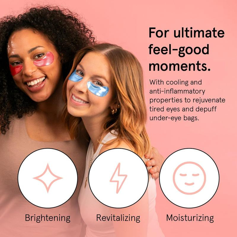 Grace & Stella Weekend Reset Skincare Gift Set Hyaluronic Vegan Self-Care Pamper Set under Eye Masks Lip Mask Rose Water Spray Hydration Glow